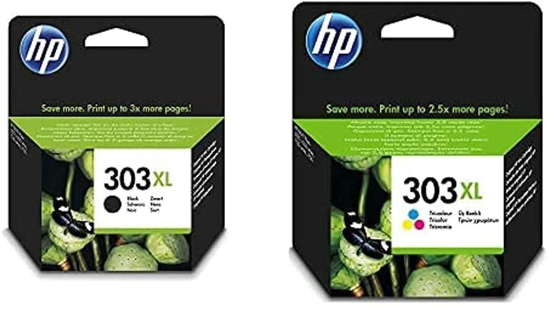 HP 303XL Nero e Tricromia - Bundle 2 Cartucce Originali Alta Capacità