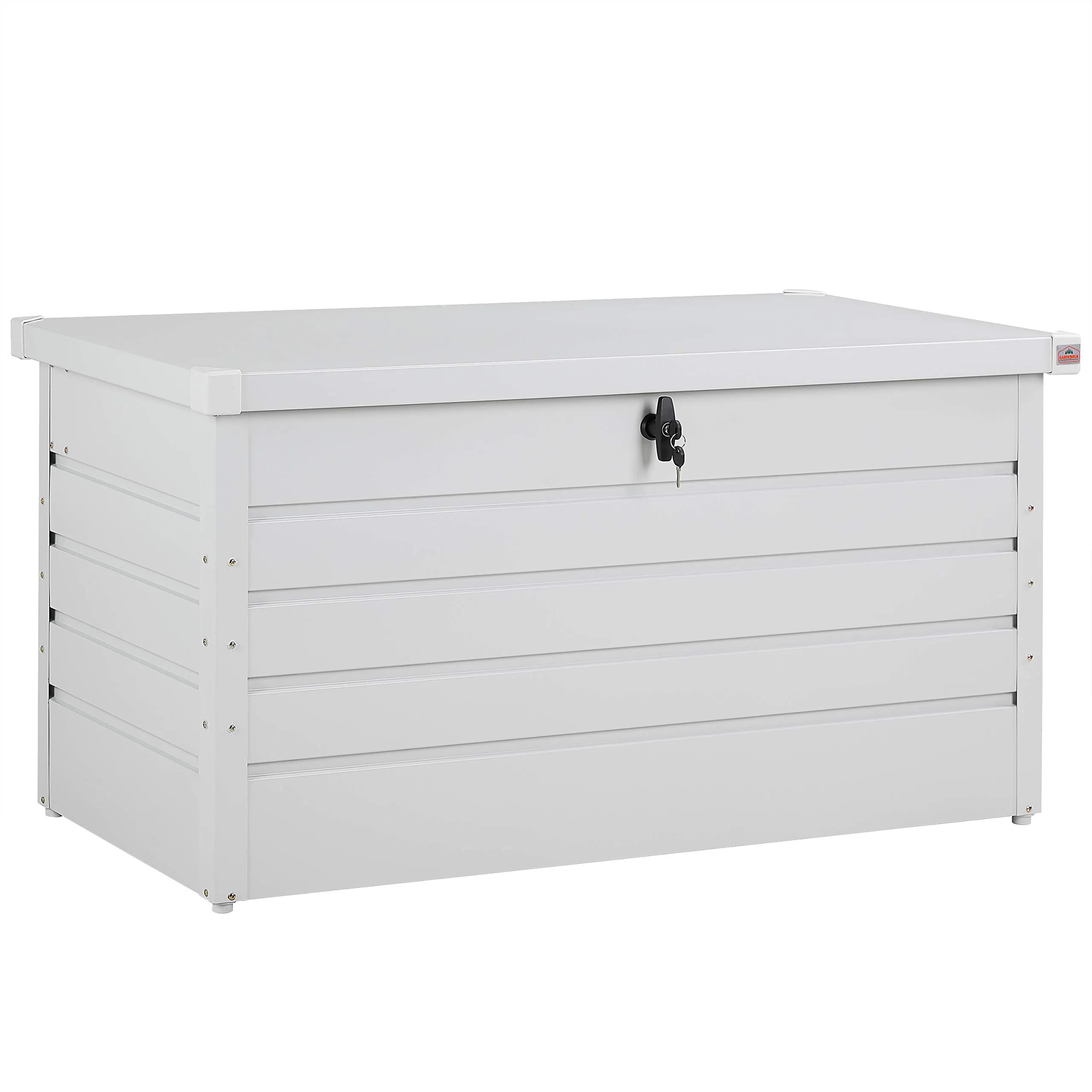 Baule da Esterno Gardebruk® 385L Effetto Legno con Serratura e Chiavi