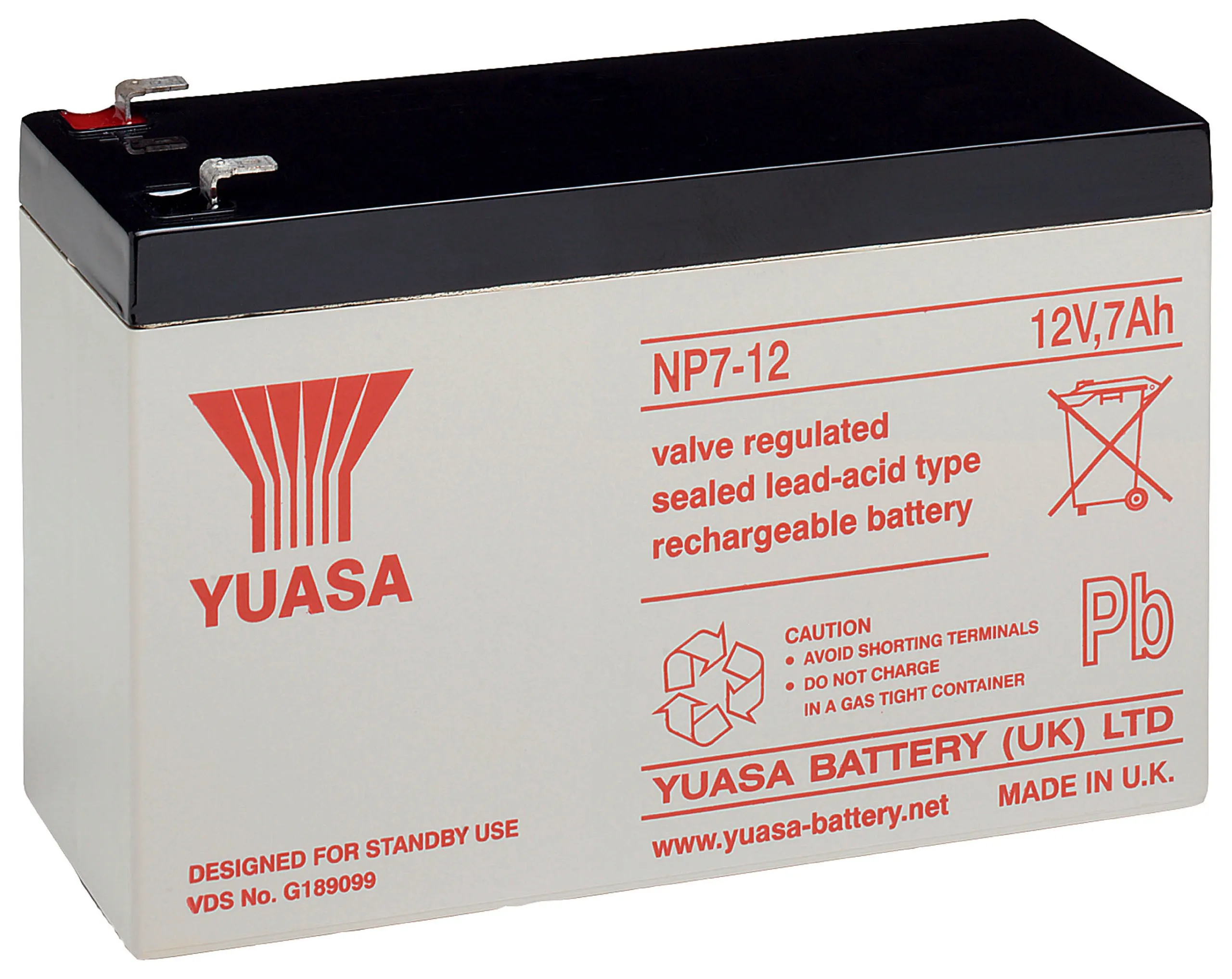 Yuasa NP7-12 Batteria al Piombo 12V 7Ah