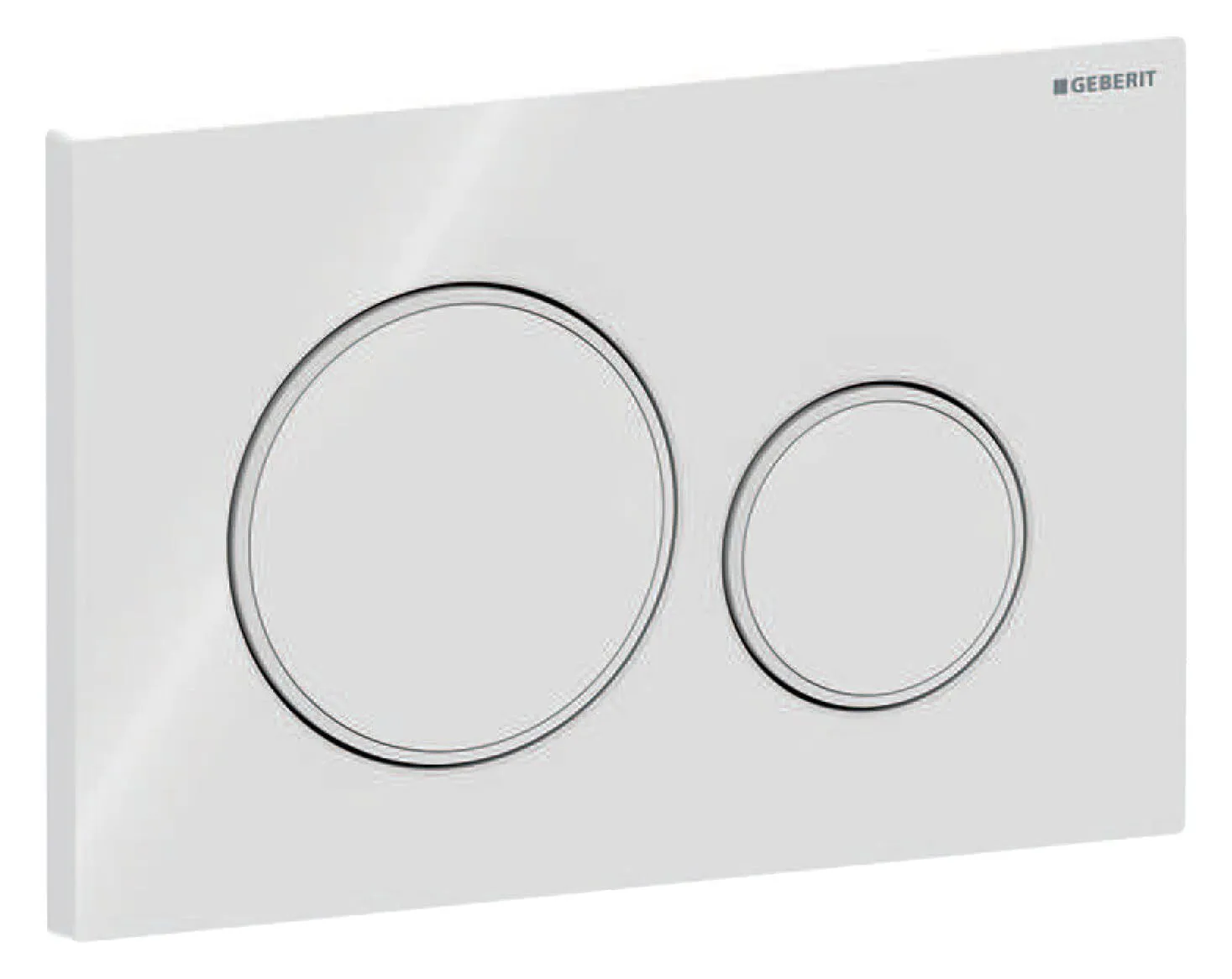 Geberit Sigma20 Placca di Comando per WC, Bianco/Cromo Lucido/Bianco Opaco