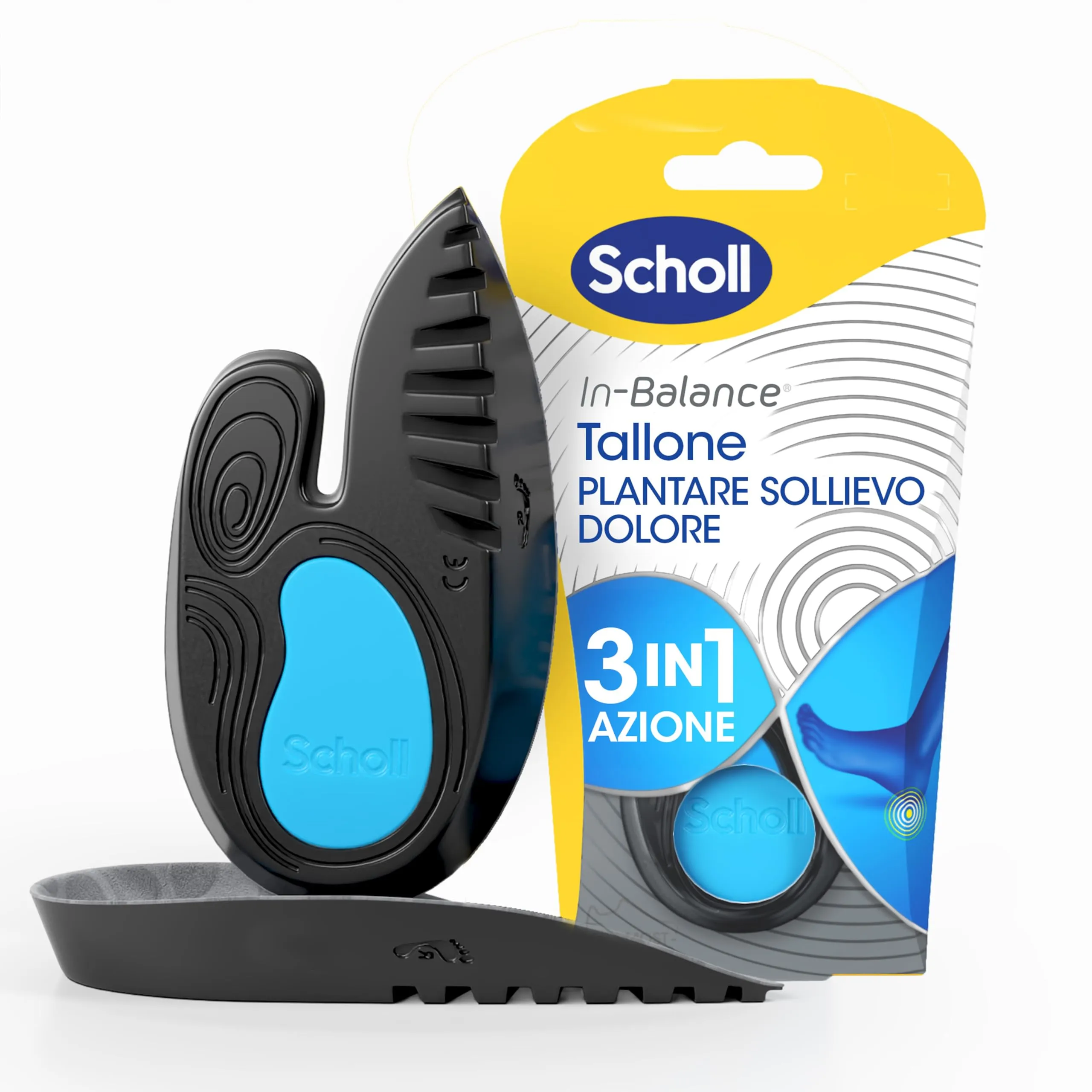 Scholl In-Balance Tallone Plantare Sollievo Dolore, Taglia M (40-42)