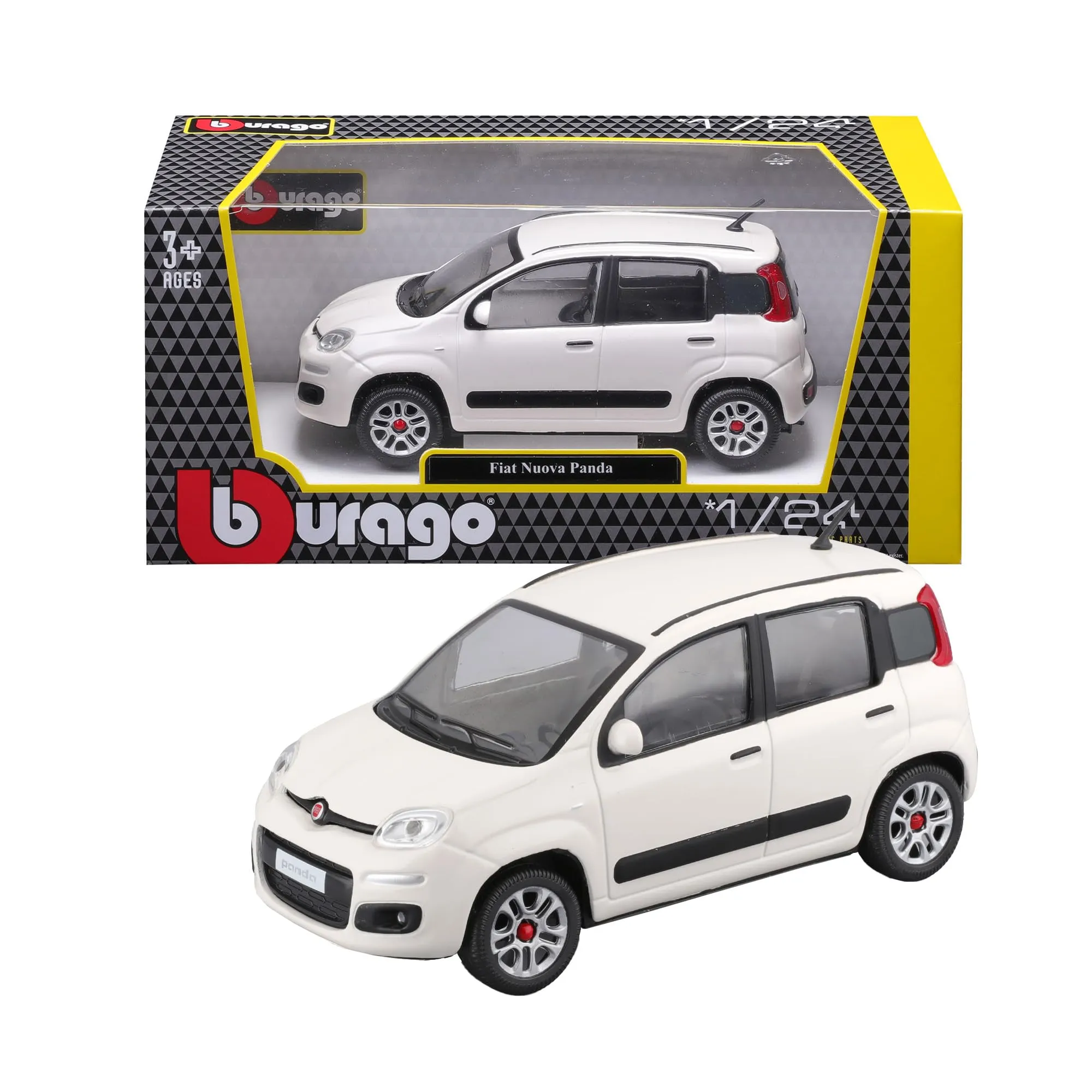 BBURAGO Fiat Panda - Modellino Realistico Auto in Scala 1:24