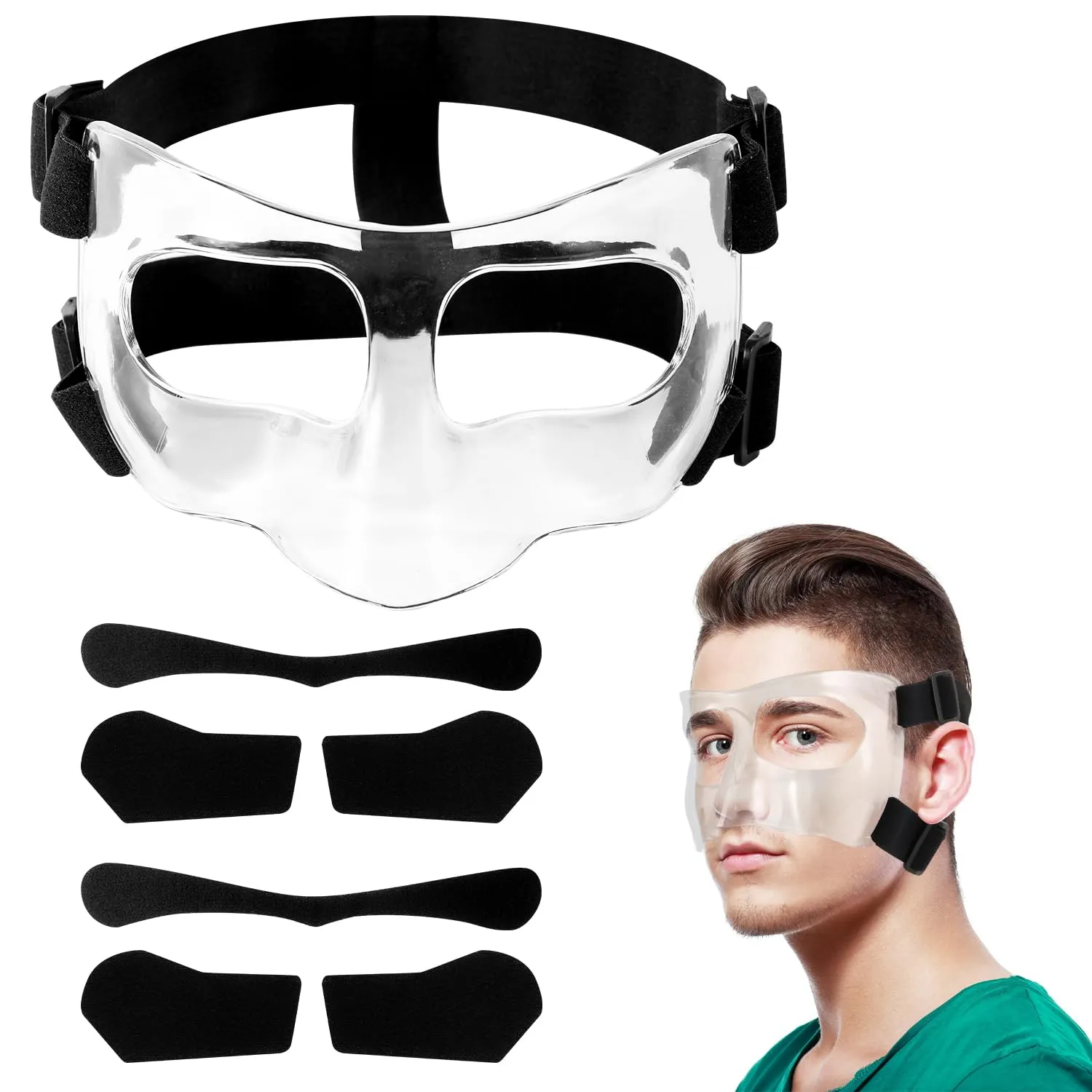 Maschera Protettiva per Naso Rotto - Regolabile e Traspirante per Sport