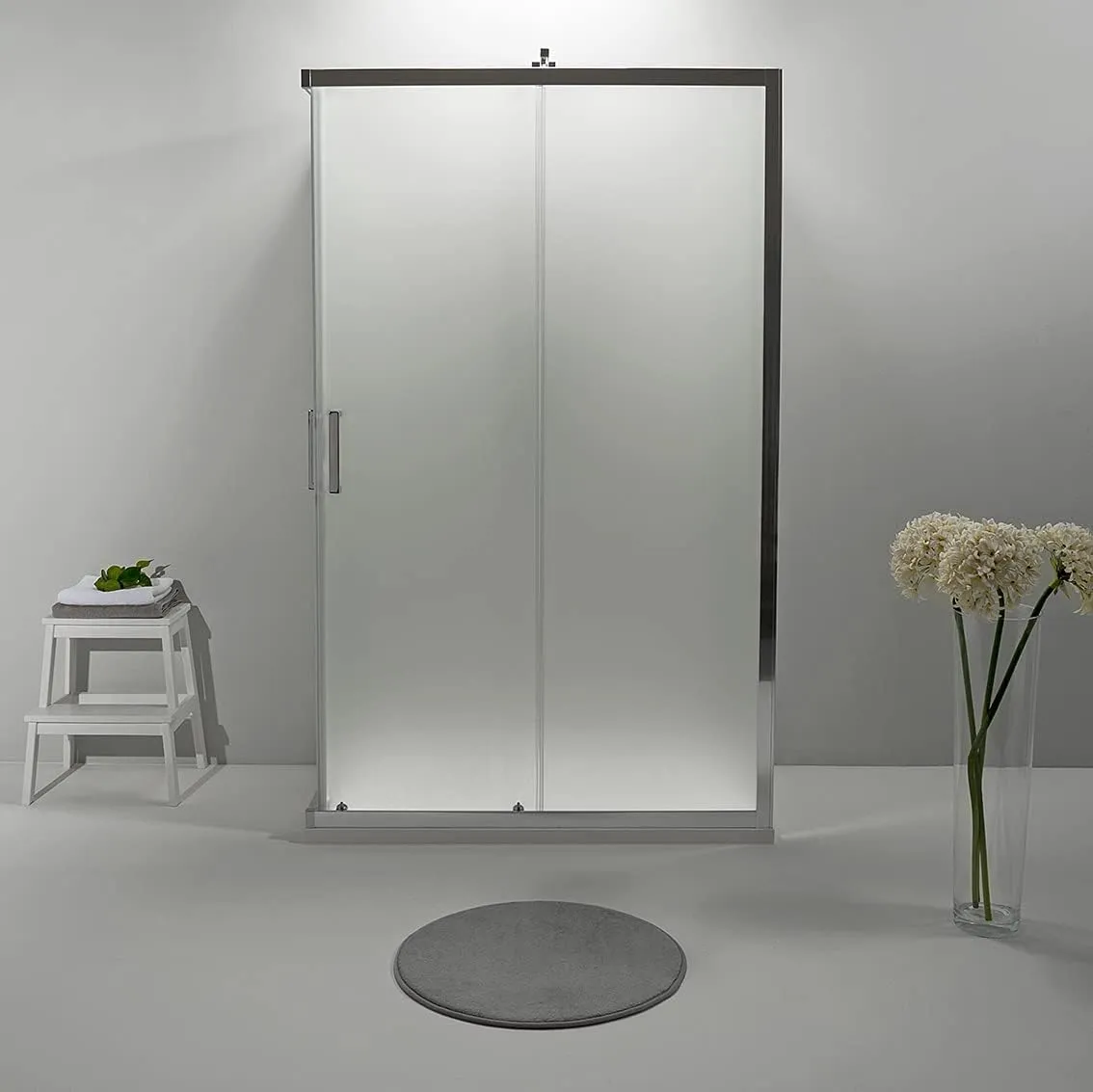 Box Doccia Angolare 70x90x70 cm - Cristallo 6mm Anticalcare, Porta Scorrevole e Profilo Cromato