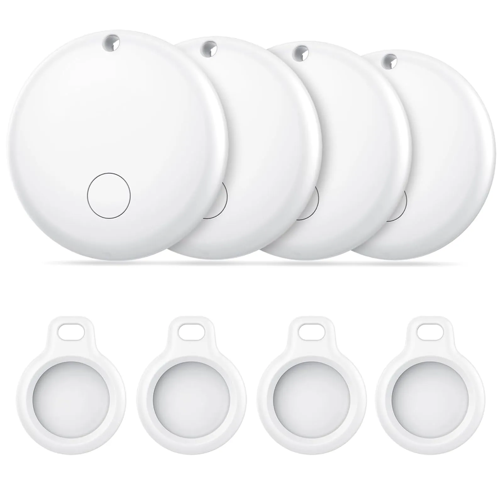 Smart Tag Android con Google Find Hub - Localizzatore Bluetooth Impermeabile Bianco