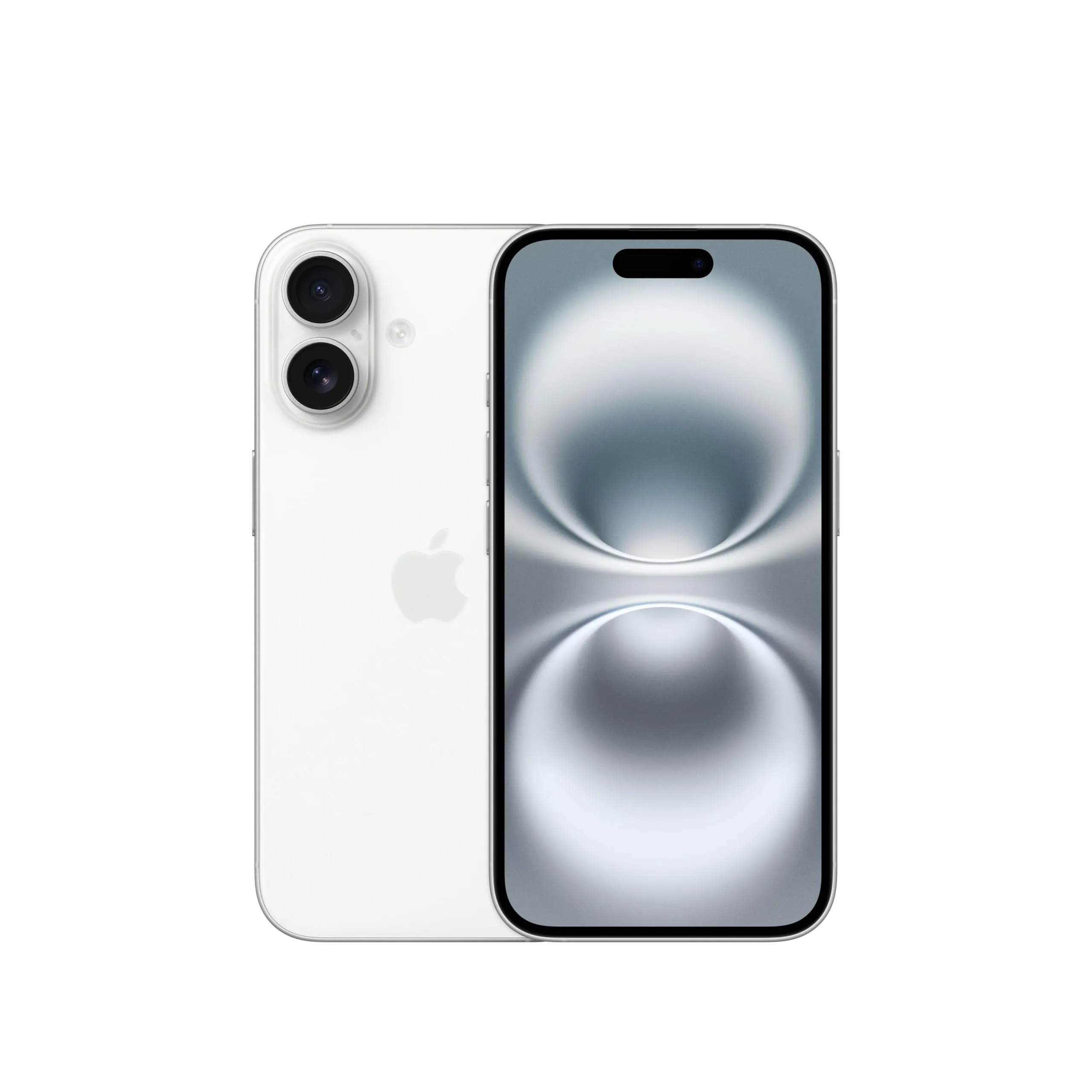 Apple iPhone 16 128GB Bianco con Custodia MagSafe in Silicone Nera