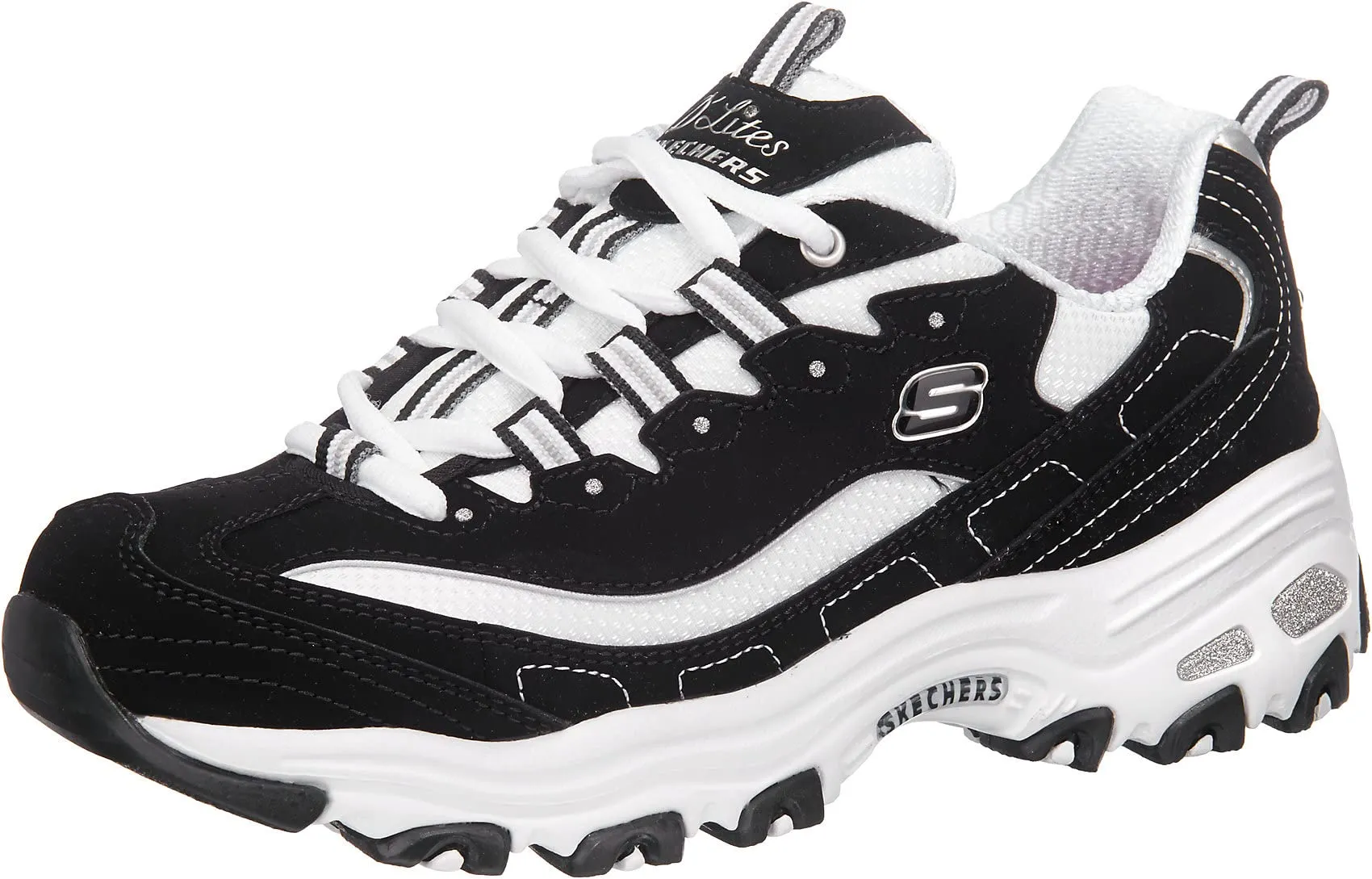 Skechers D'Lites - Fresh Start Scarpe Donna Nero/Argento