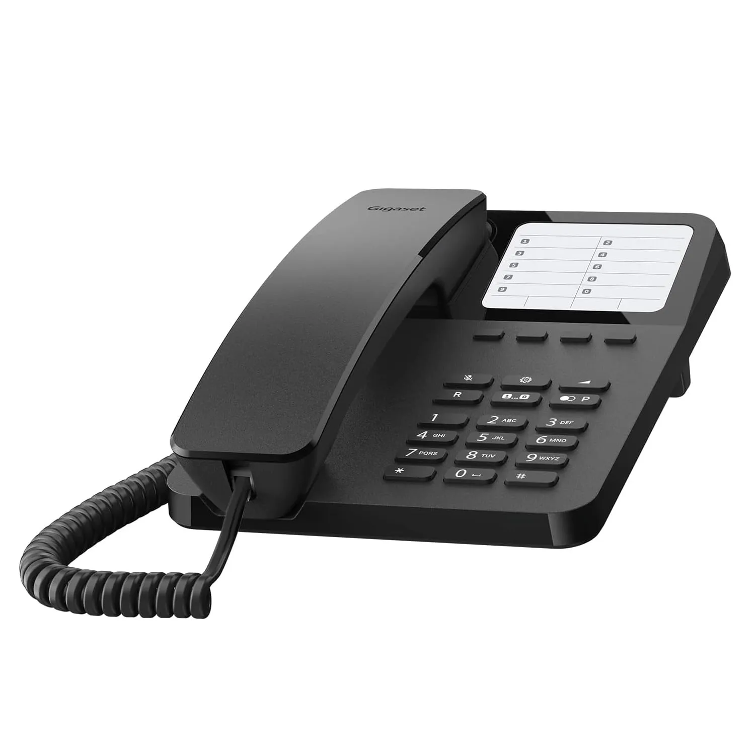 Gigaset DESK 400 - Telefono a filo con cavo elastico - Nero