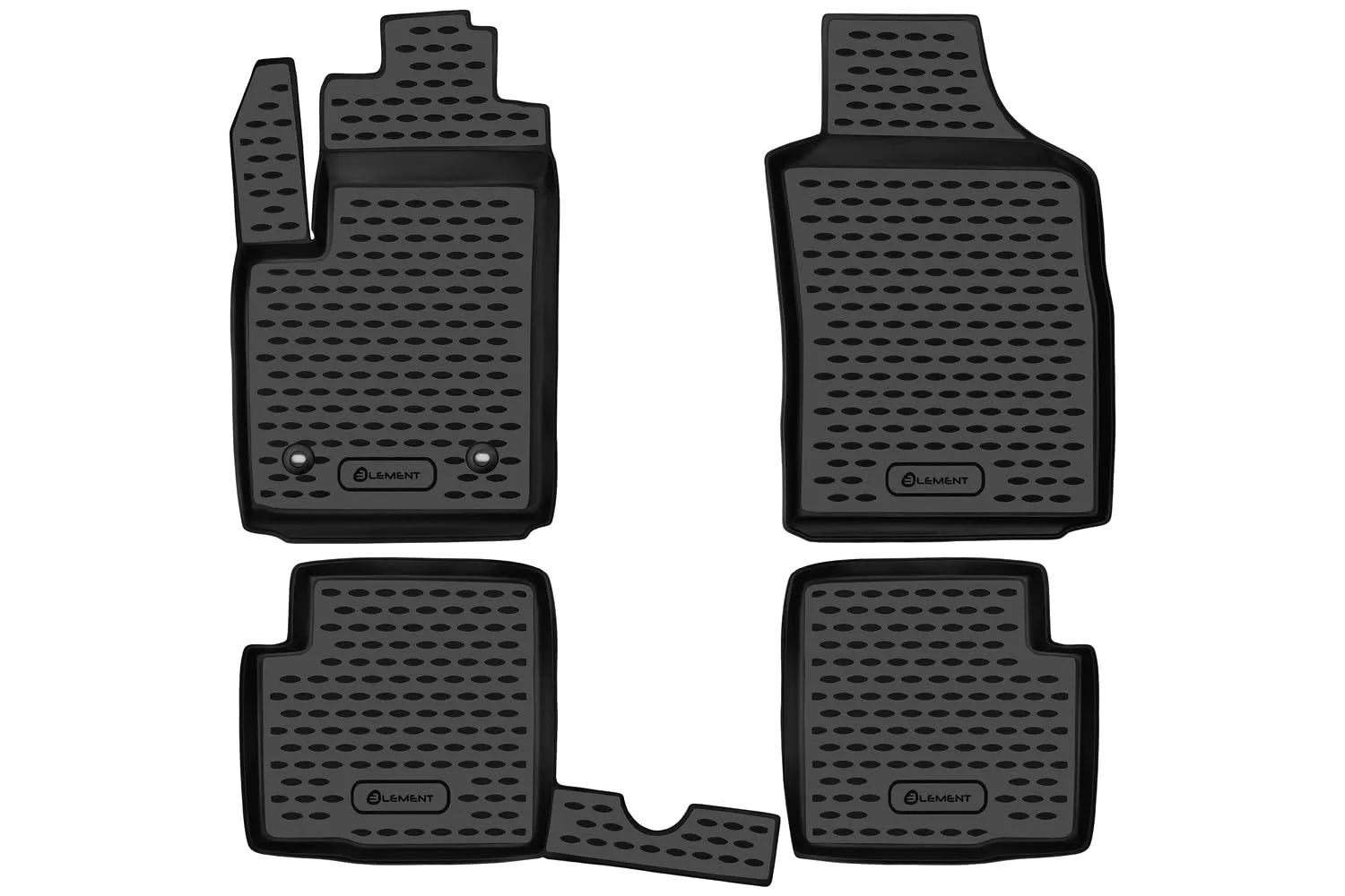 Tappetini Auto in Gomma TPE 3D per Fiat 500 (2007-2024) - Element Set