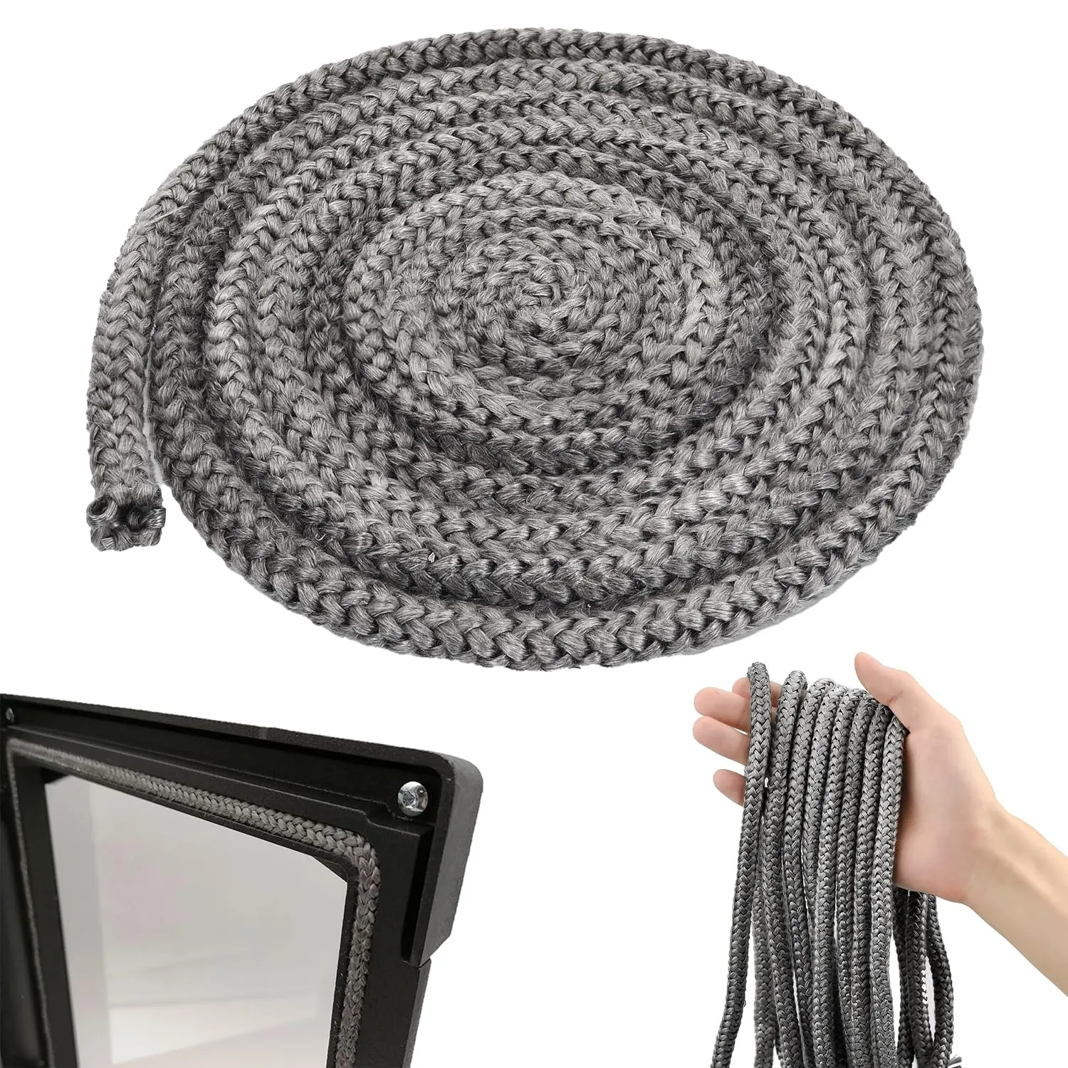 Guarnizione Stufa a Legna in Fibra di Vetro, 10mm x 3m