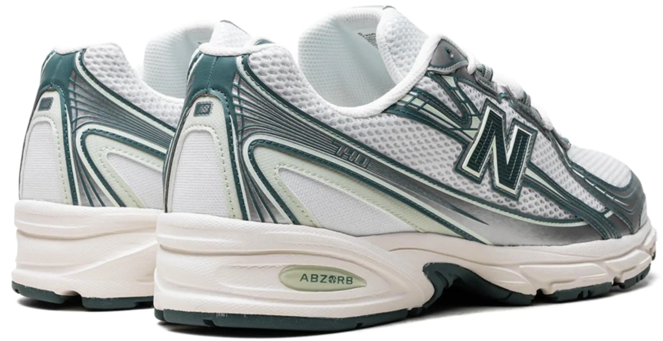 New Balance 740 Scarpe Uomo Bianco Palude Verde