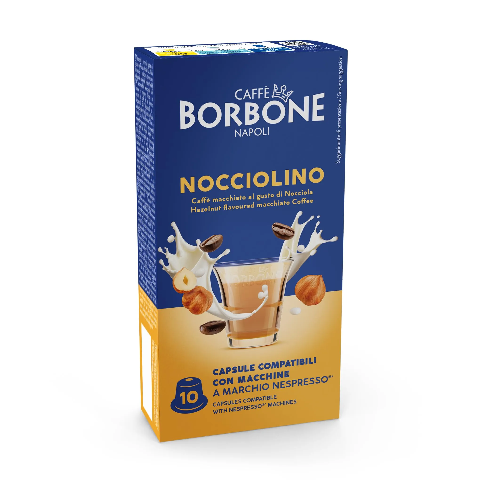 Caffè Borbone Nocciolino - Cappuccino alla Nocciola - 60 Capsule Nespresso Compatibili