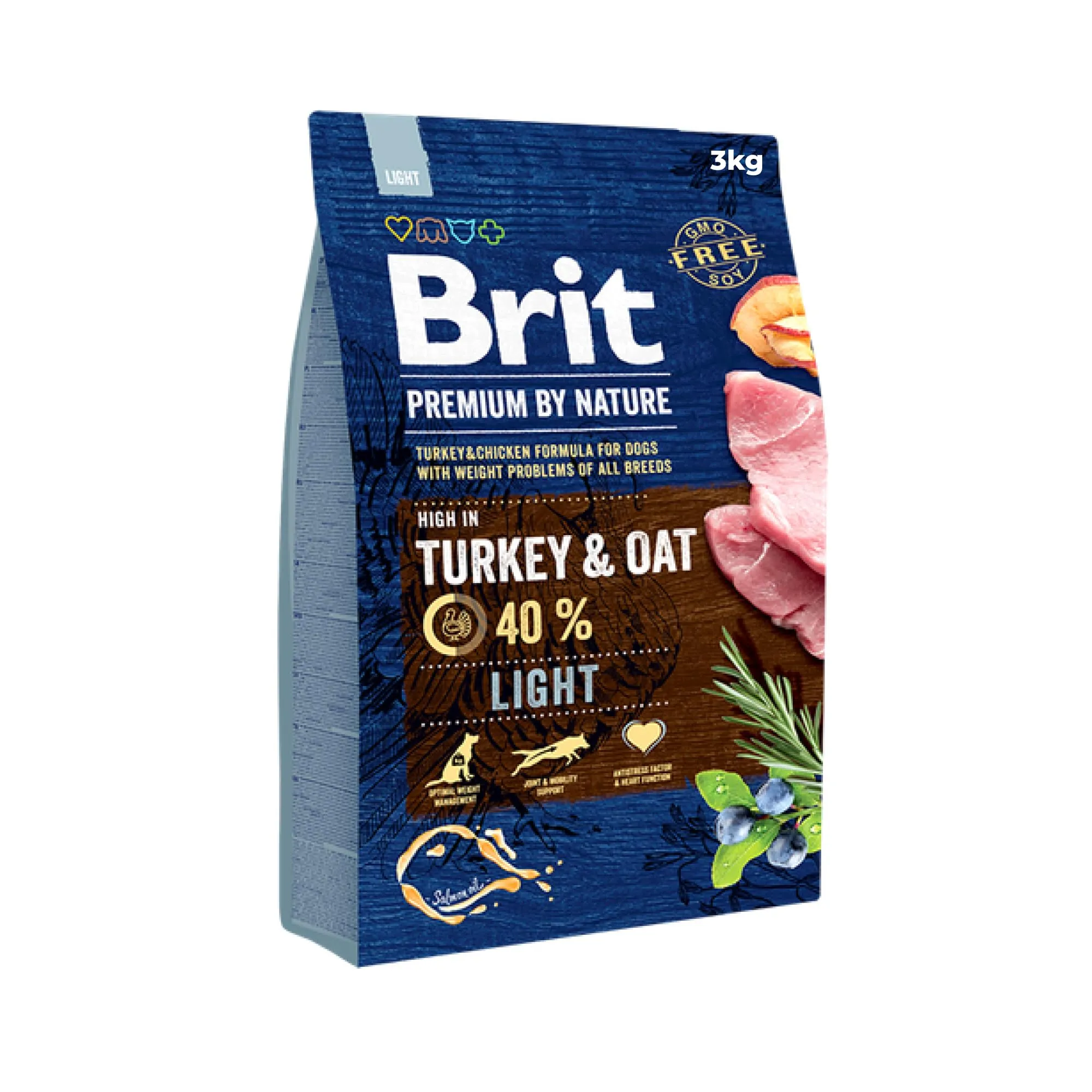 Brit Premium by Nature Light Universal - Alimento secco per cani con Mela, Pollo, Mais e Tacchino