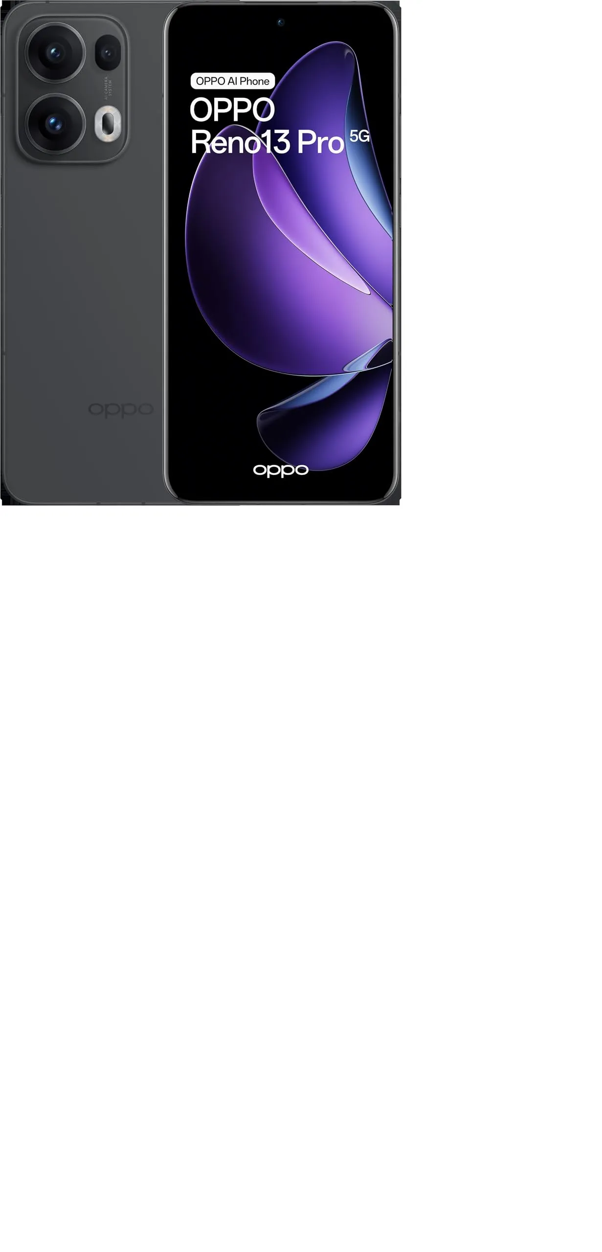 OPPO Reno13 Pro 5G Graphite Grey - Smartphone AI con Tripla Fotocamera 50MP e Display AMOLED 120Hz