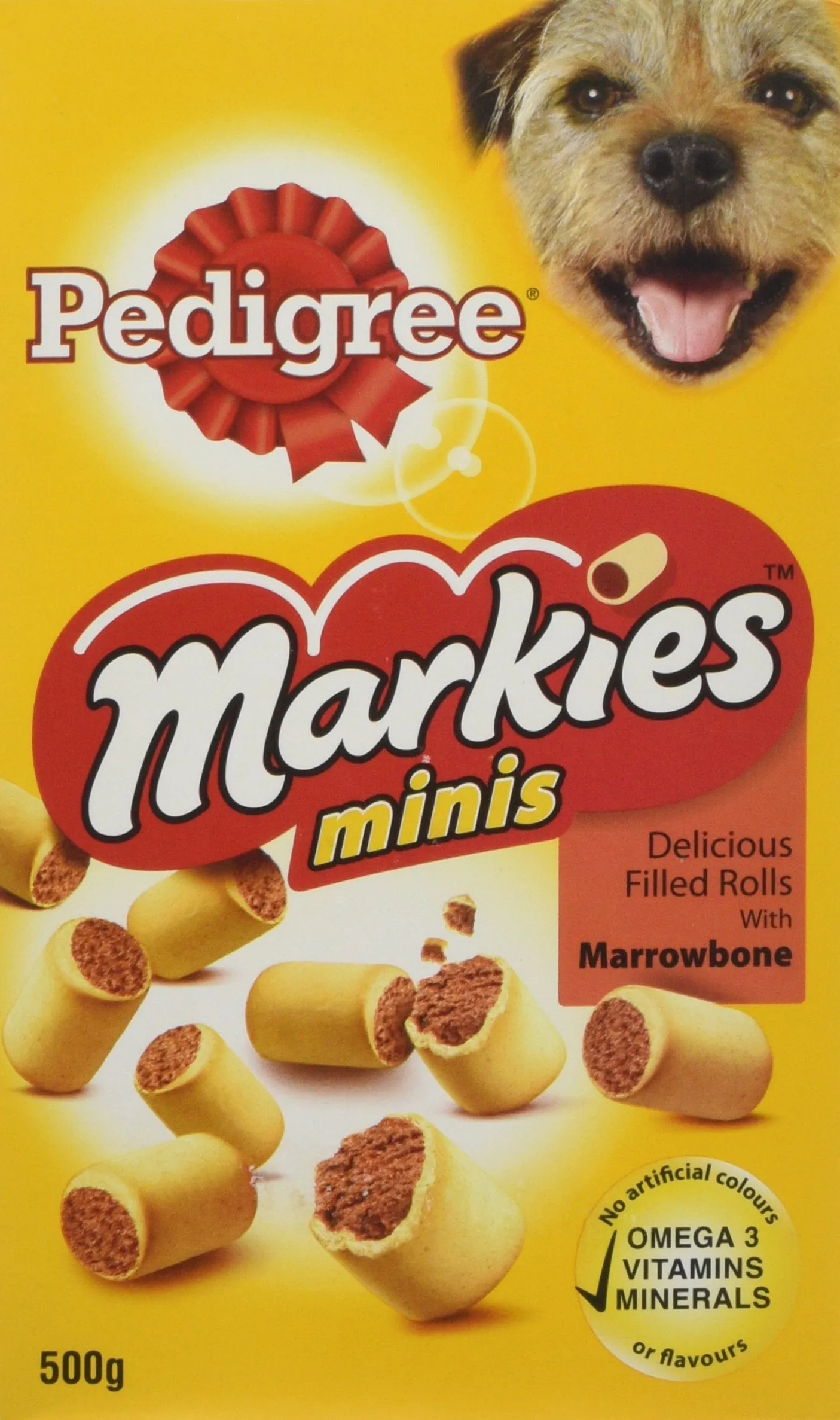 Pedigree Markies Minis - Snack per Cani con Midollo Osseo, 500 g x 3