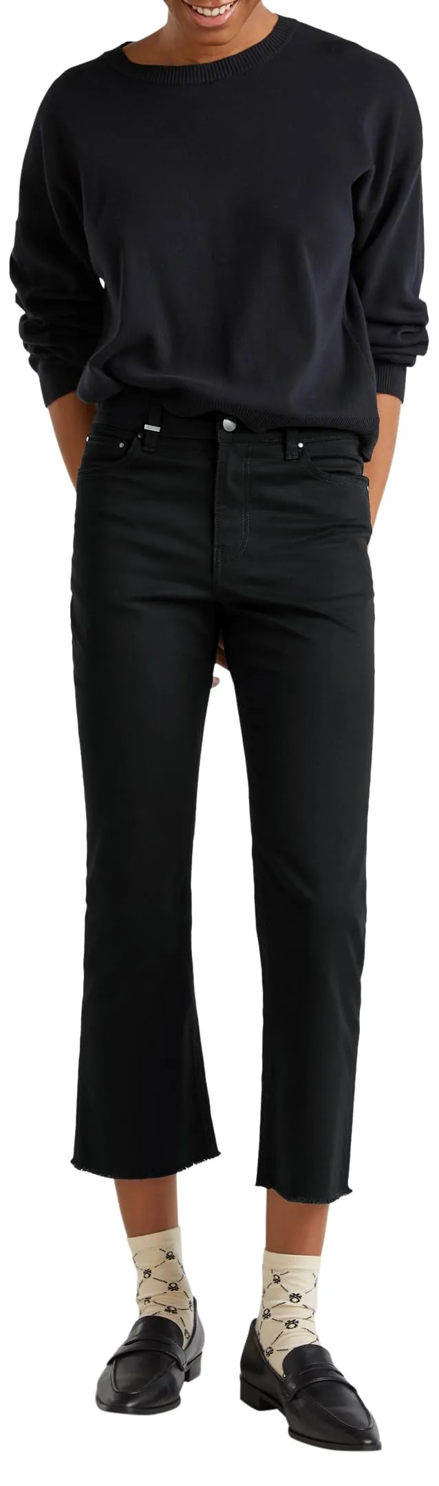 United Colors of Benetton Pantalone Trompette Nero Donna
