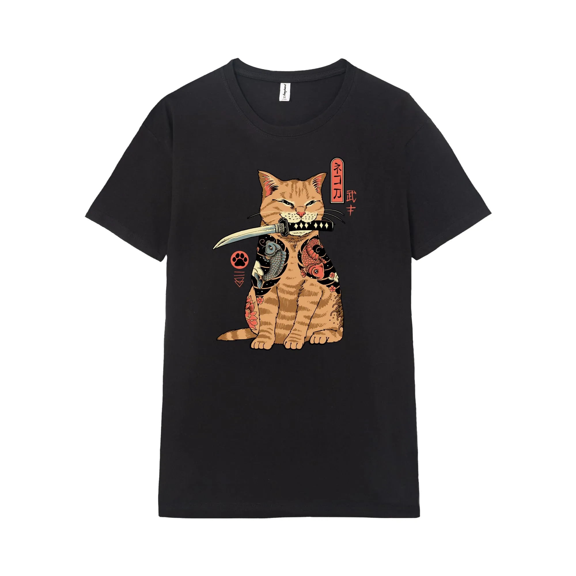 Pampling Maglietta Manica Corta Catana Nera - Design Originale Unisex