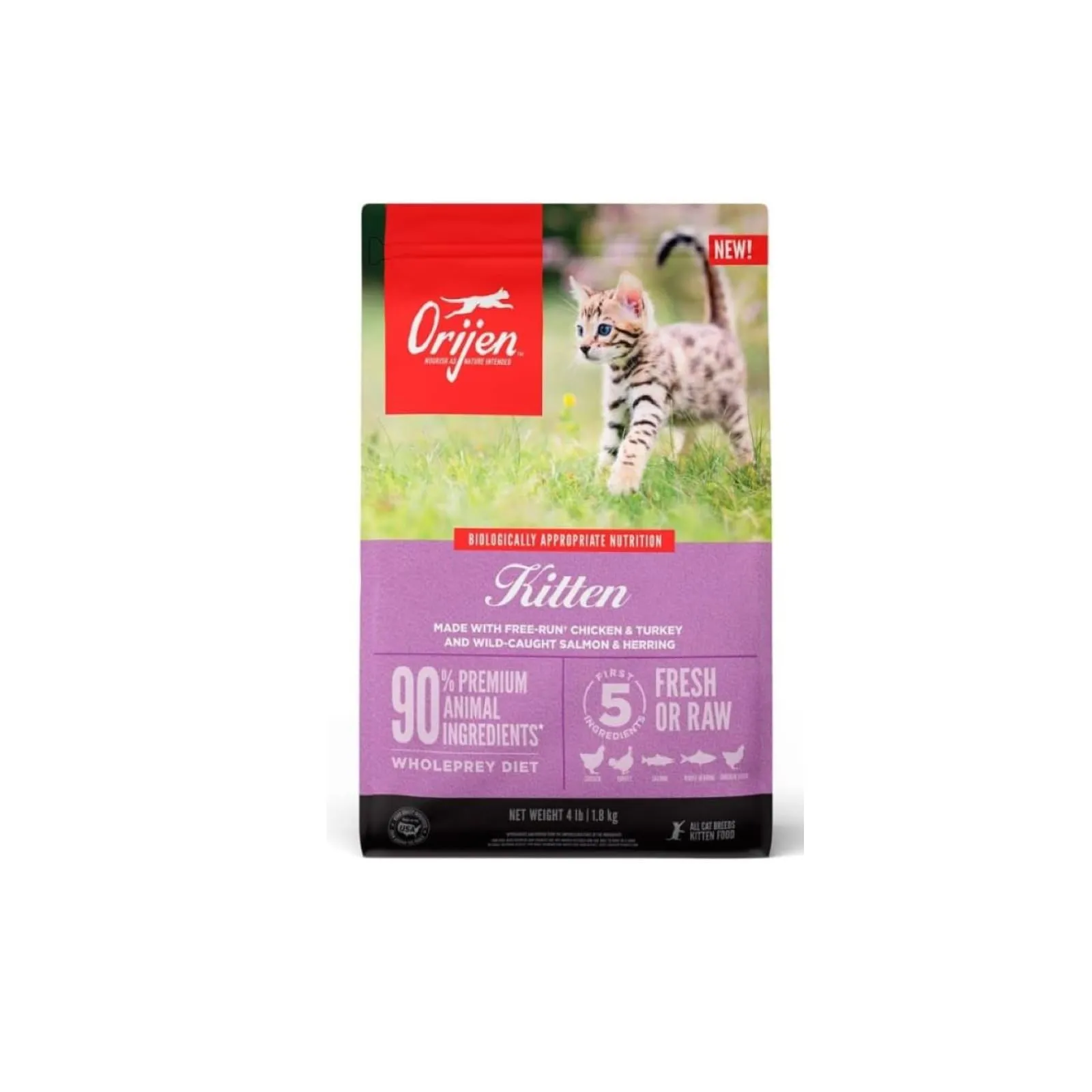 Orijen Cat & Kitten - Alimento Secco Biologicamente Appropriato per Gatti e Gattini - 340g