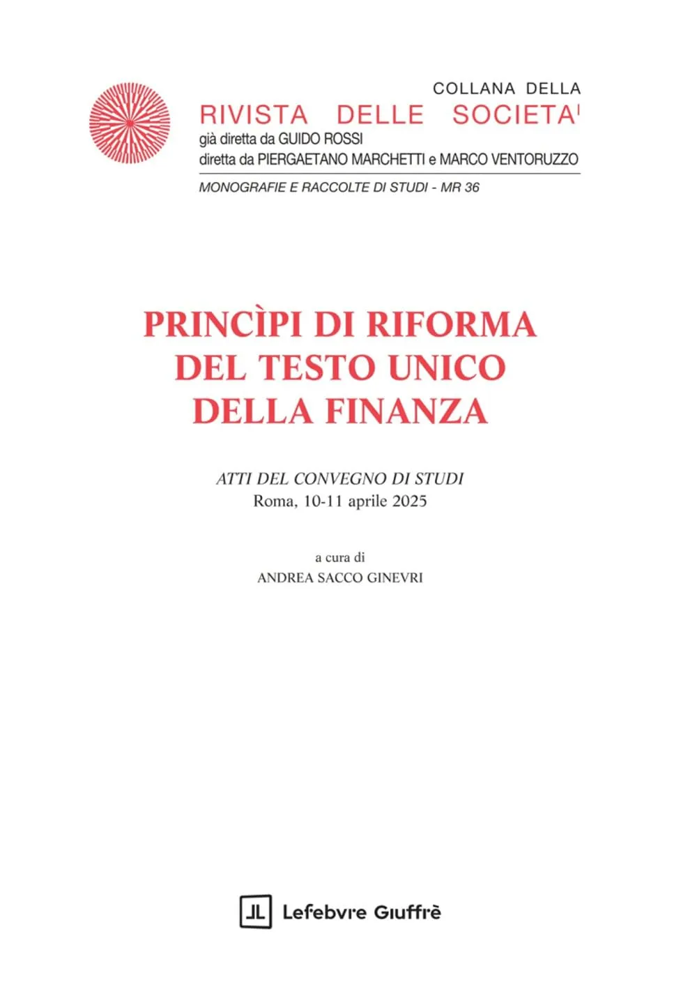 Principi di riforma del Testo Unico della Finanza