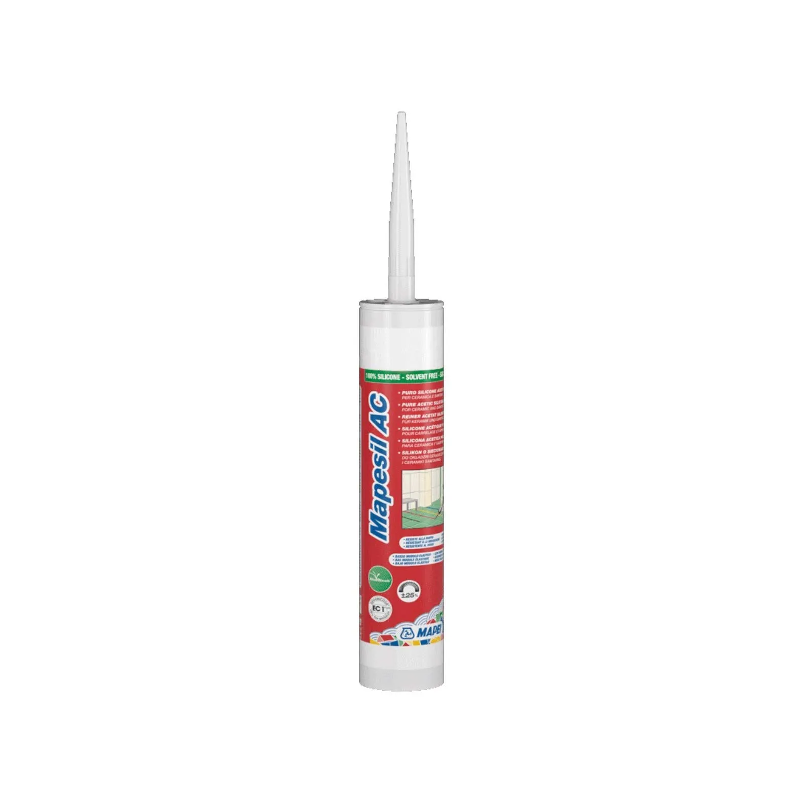 Mapei Mapesil AC Sigillante Siliconico Acetico Antimuffa - Grigio Medio 310ml