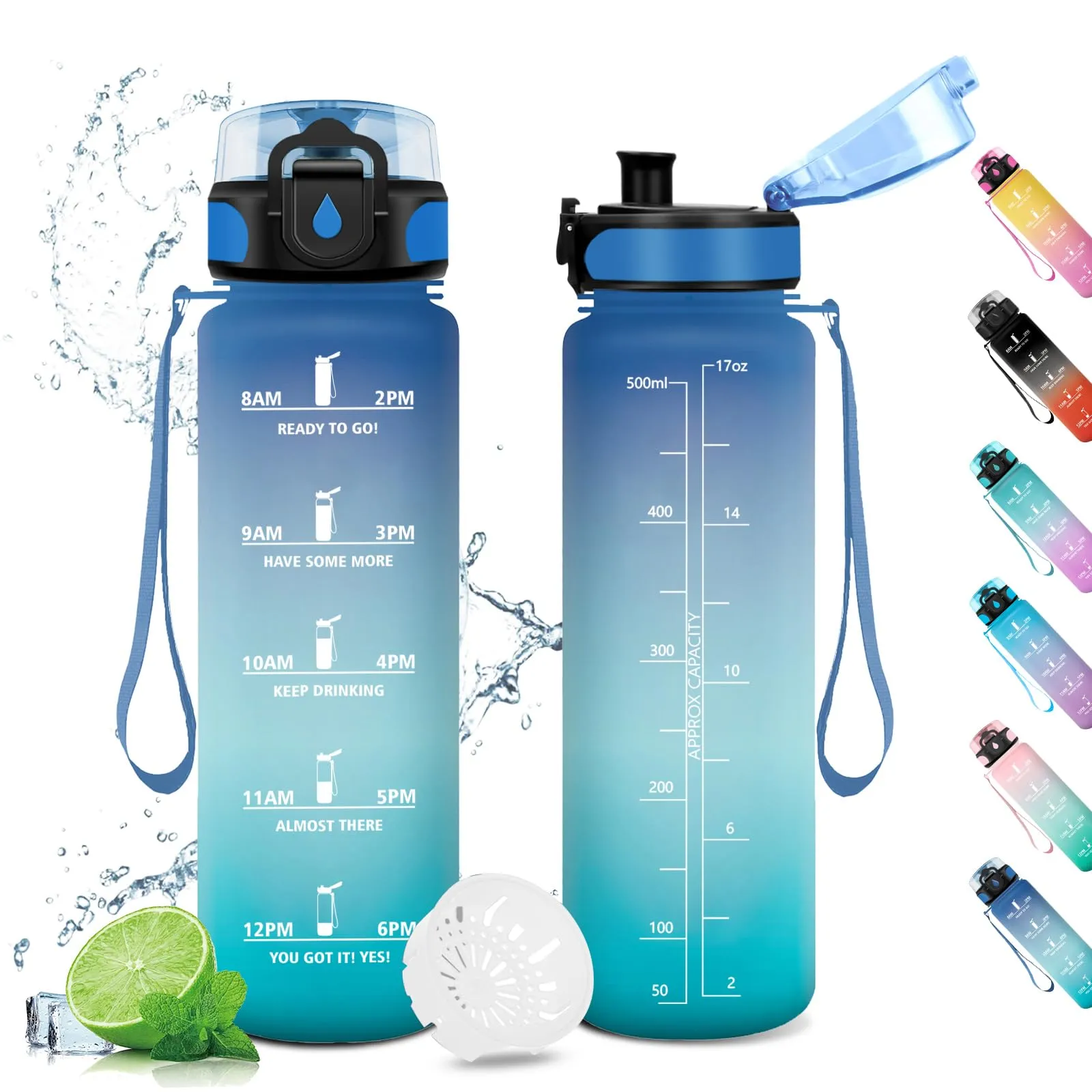 Borraccia Motivazionale con Filtro 500ml