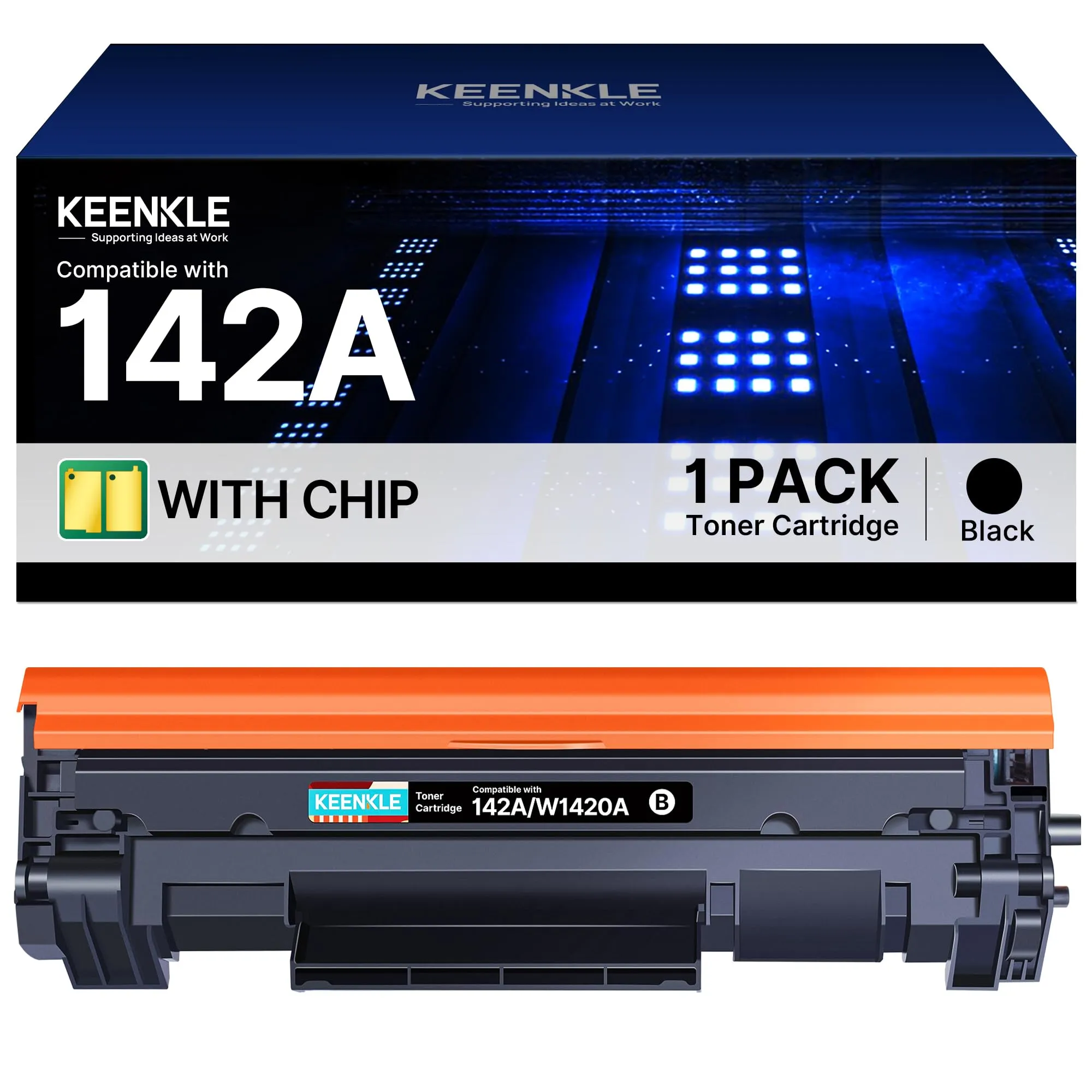 KEENKLE Toner 142A Compatibile con Chip per HP LaserJet