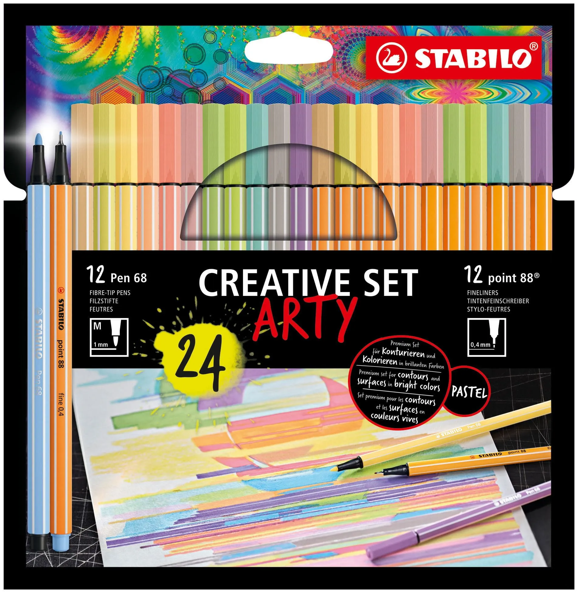 Stabilo ARTY Creative Set - Astuccio Creativo Colori Pastello