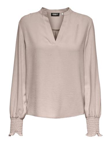 ONLY Onlmette Noos Wvn - Maglietta con Scollo a V da Donna, Gray Morn, S