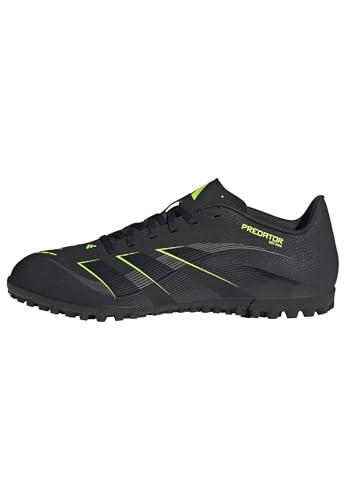 adidas Unisex Club Turf Football Boots, Core Black/Carbon/Lucid Lemon, 43 1/3 EU