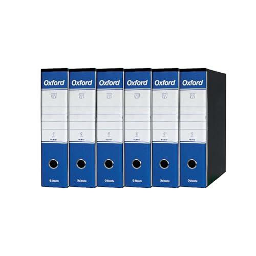 Esselte Oxford G85 Registratore con Custodia, Formato Protocollo, Dorso 8 cm, Blu