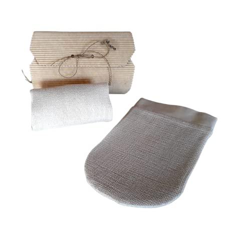 Guanto doccia in seta cruda per il corpo - Linea Setiamo