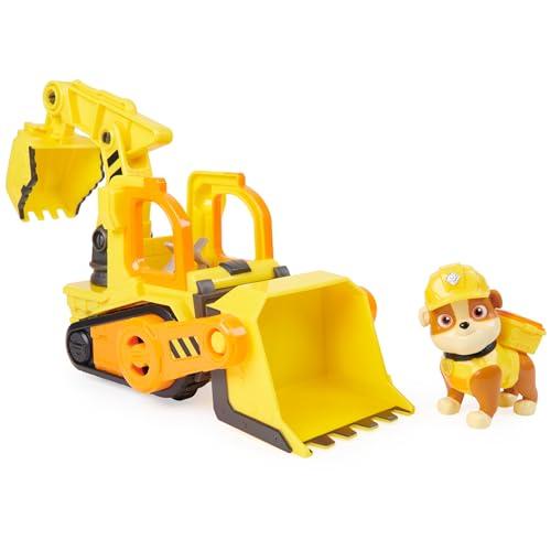 Rubble & Crew, Veicolo da lavoro di Rubble, Bulldozer giocattolo con parti mobili e personaggio da collezione