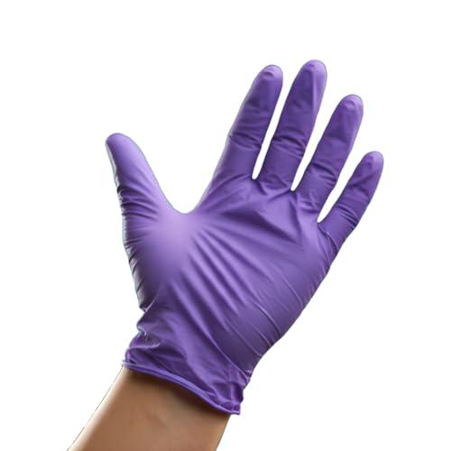 RFD Guanti in Nitrile Viola Senza Talco - 100 Pezzi - Taglie S, M, L, XL - Monouso per Cucina, Laboratorio, Tattoo, Alimentari, Meccanica - Resistenti, Usa e Getta