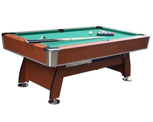 Black Norman Biliardo 214x121 cm - color Legno - Design Elegante con Accessori Completi per il gioco