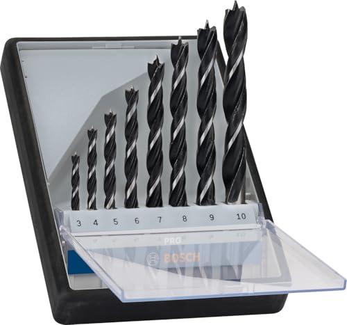 Bosch Professional Set Punte Elicoidali per Legno (8 pezzi, Ø 3-10 mm)