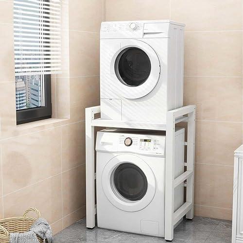 Mobile Salvaspazio per Lavatrice e Asciugatrice Regolabile in Altezza