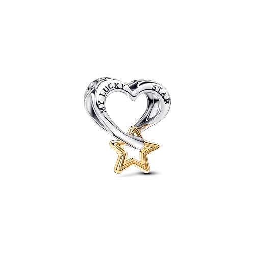 Charm Pandora Moments 763513C00 Stella e Cuore Bicolor