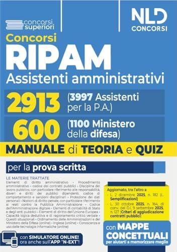 Concorso RIPAM 3997 Posti e Ministero della Difesa 1100 Posti: Manuale Unico Assistenti Amministrativi