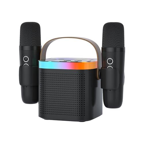 DRSYXCS Macchina per Karaoke con 2 Microfoni Wireless