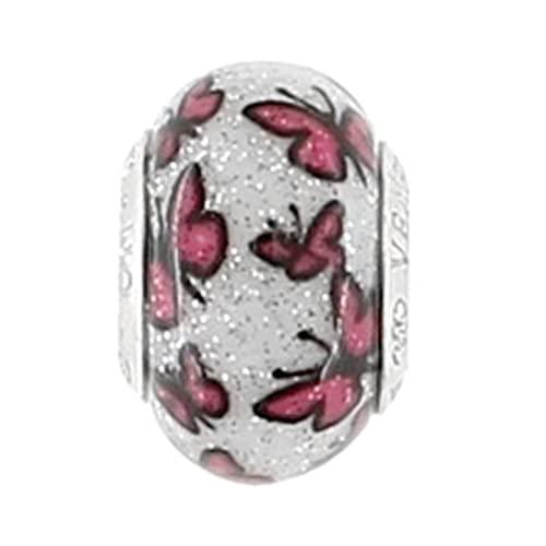 Venetiaurum - Charm in Vetro Originale di Murano e Argento 925 per Bracciali Componibili - Gioiello Made in Italy Certificato