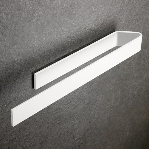 Design Amburgo Porta Asciugamani Adesivo Bianco 40 cm