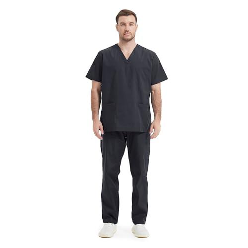 MISEMIYA - Uniforme Medica Unisex Nera (Ref.6801-6802) - Taglia Large