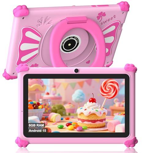 Ascrecem Tablet Bambini 7 Pollici Android 15 Rosa