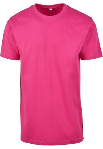 Build Your Brand T-Shirt Girocollo Rosa Ibisco, Taglia L, Uomo