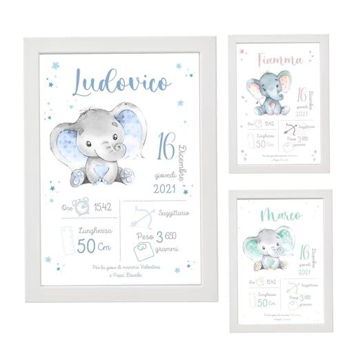 Quadretto Nascita Personalizzato – Ricordo Indelebile per la Cameretta