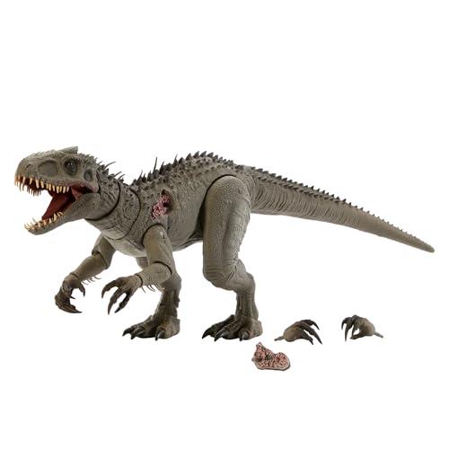 Mattel Jurassic World Hammond Collection - Indominus Rex, dinosauro articolato di 66 cm ispirato al film, con artigli intercambiabili inclusi e impianto di localizzazione, 8+ anni, JKG98
