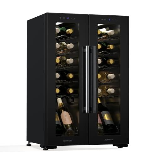Klarstein Shiraz - Frigorifero per Vino a 2 Zone - 24 Bottiglie