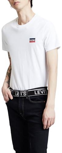 Levi's 2-Pack Crewneck Graphic Tee, T-shirt Uomo, Multicolore ( Sportswear White/Mineral Black ), M