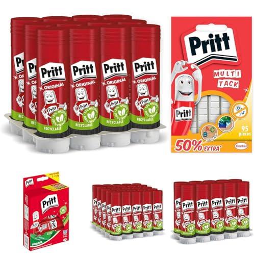 Pritt Colla Stick 12 x 22g, colla per bambini sicura e affidabile, colla Pritt per lavoretti e fai da te, con una tenuta forte per uso scuola e ufficio, 12 stick x 22g