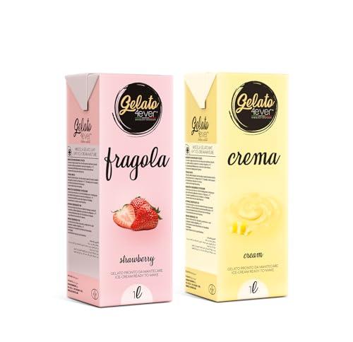 Gelato 4ever - Bundle Crema e Fragola: Il Gelato Artigianale Pronto da Mantecare